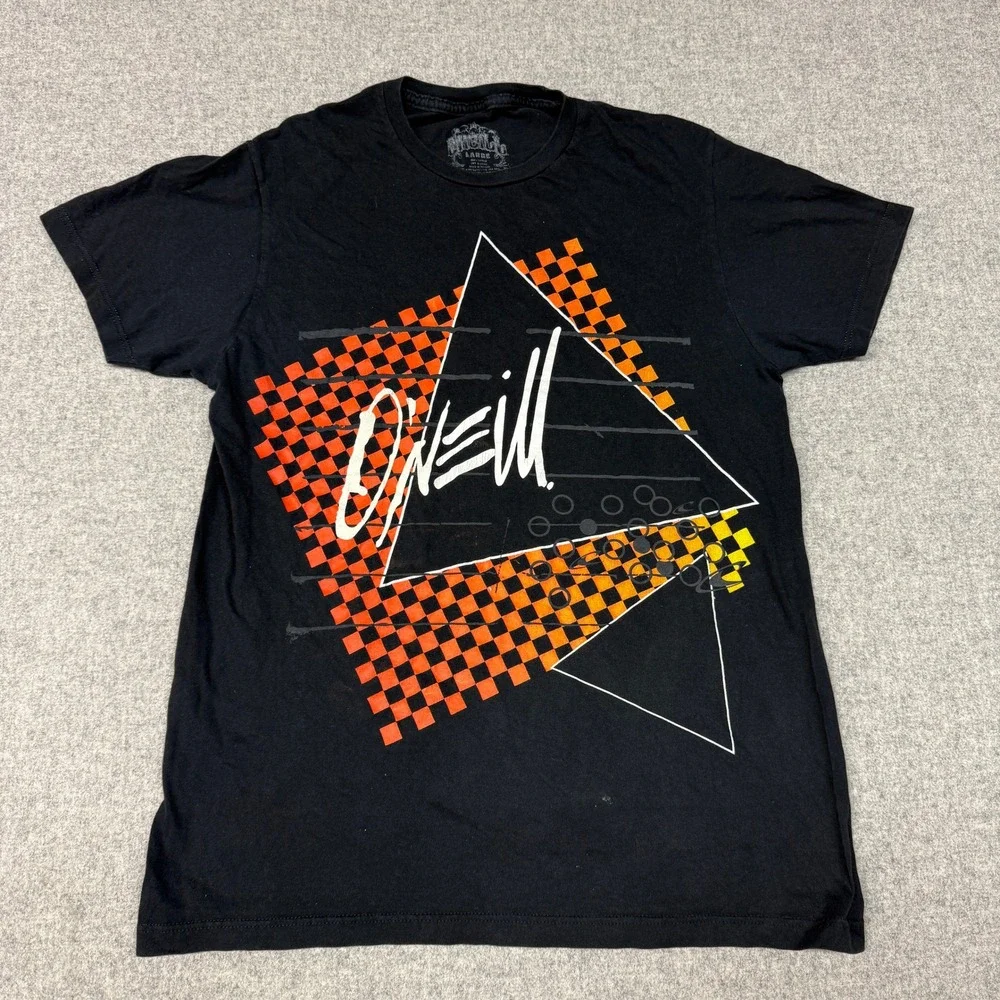 O'Neill | Graphic T-Shirt | Large | Black | Slim Fit Cotton Checkerboard Tee